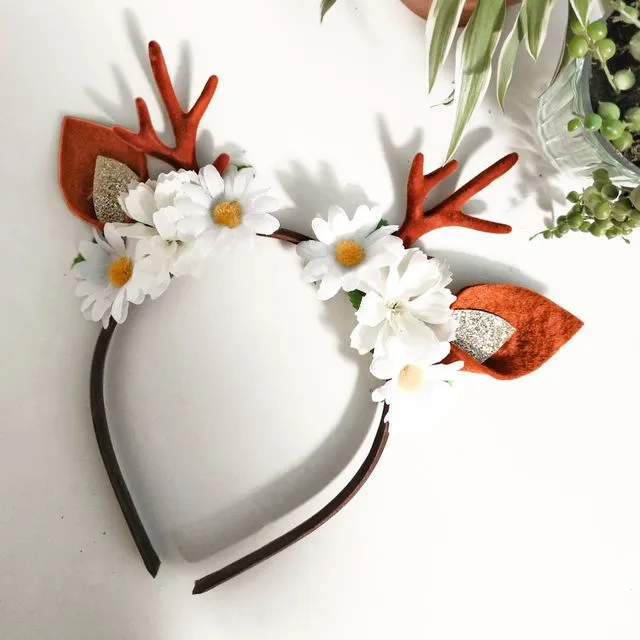 Floral Deer Headband