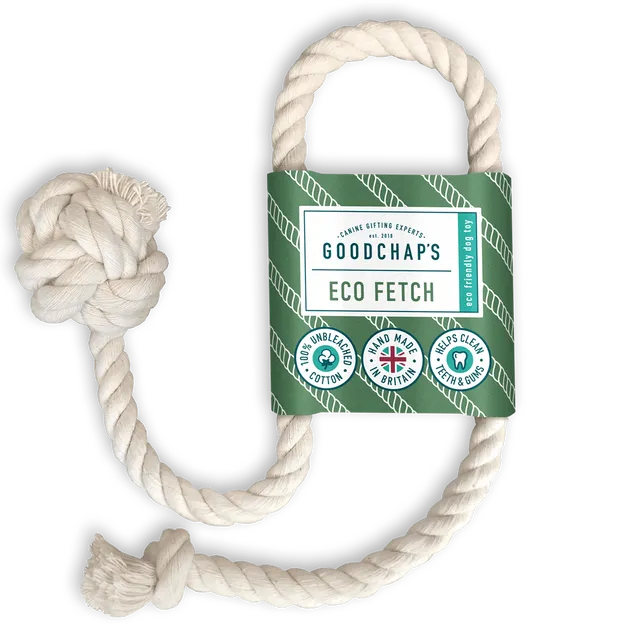 Eco Fetch Natural Rope Toy - 100% unbleached dye-free cotton