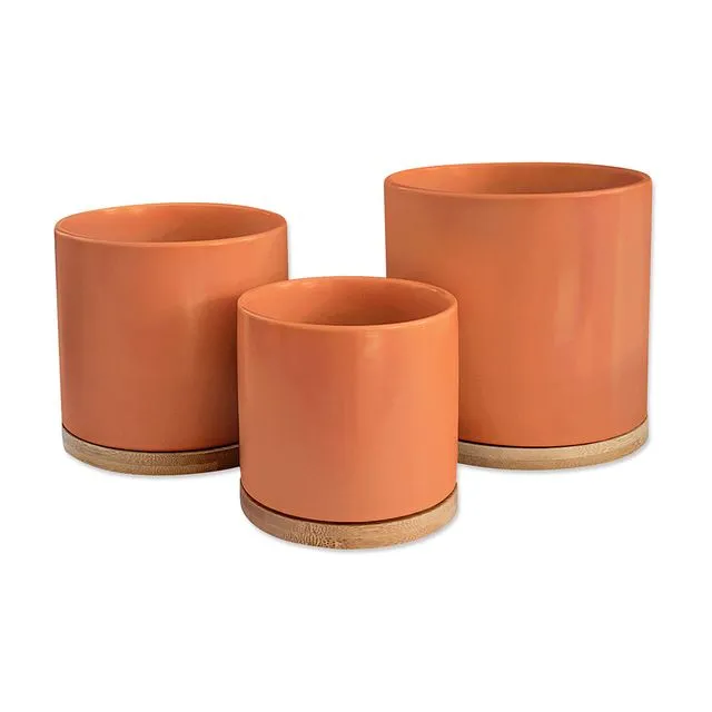 Ceramic Plant Pot, Planters, Succulent Garden, Orange