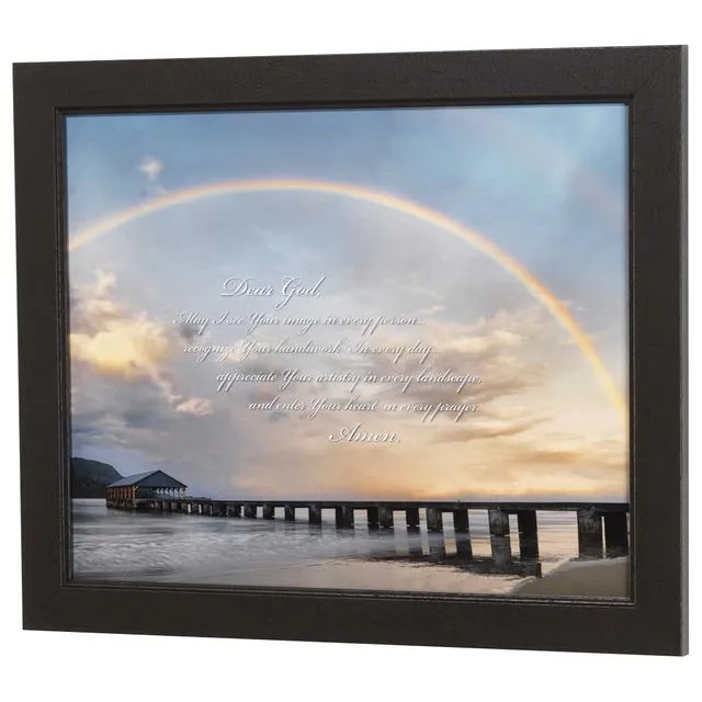 62CB-1620-832 Framed Wall Art Rainbow Pier 16x20