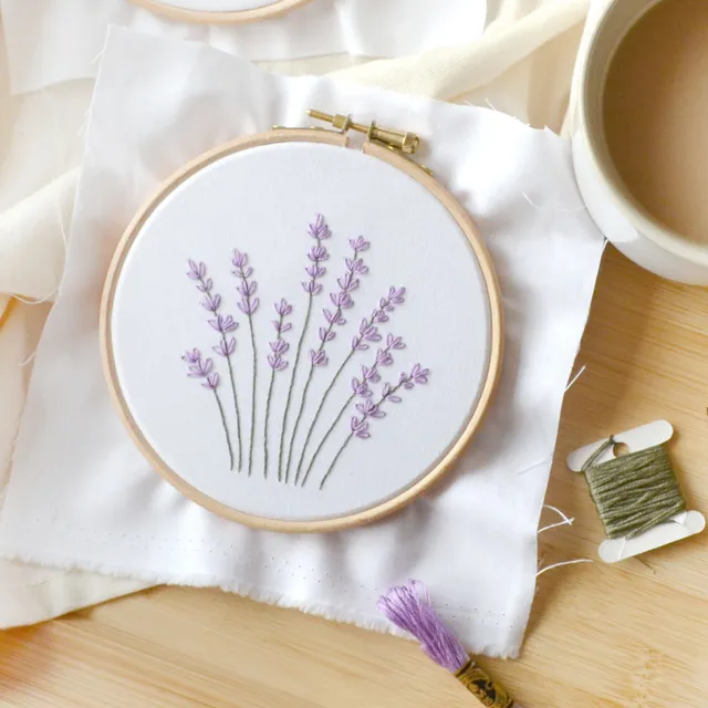 5" Lavender Embroidery Kit