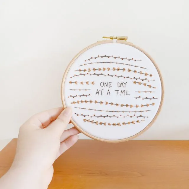 6" One Day At A Time Embroidery Kit