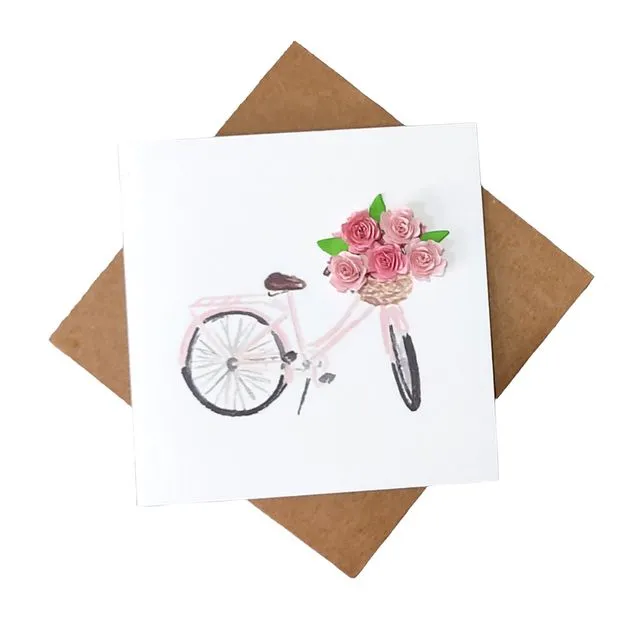 3D Floral Card, 3D Flower Bouquet, Valentines Day Card