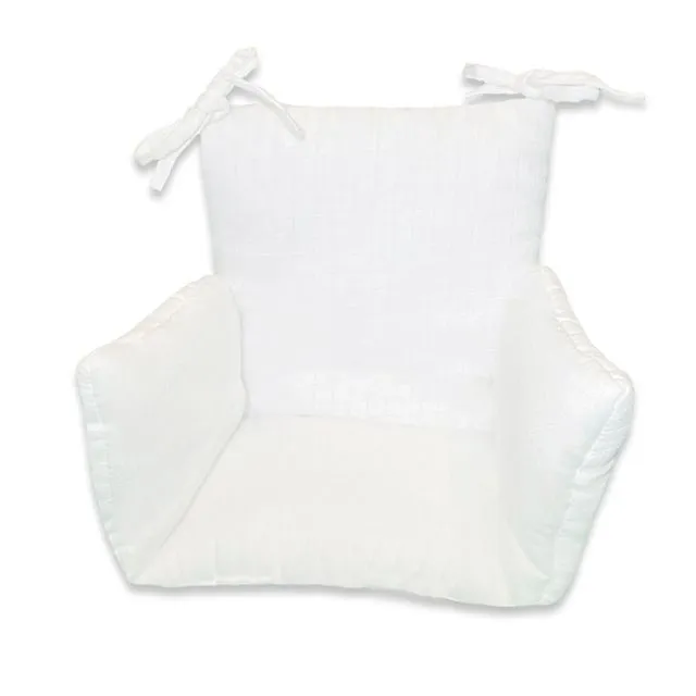 Cushion High Chair in Organic Cotton - White