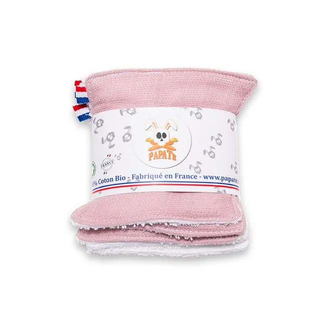 Organic Cotton Washable Wipes - Pink
