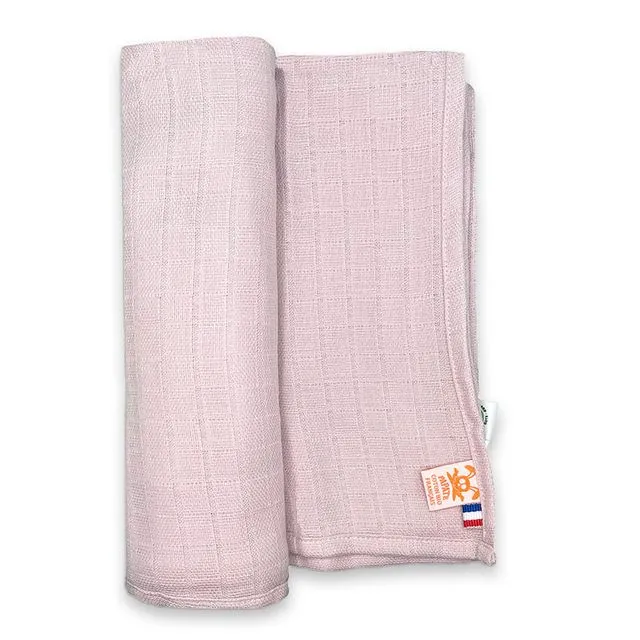 Maxi Organic Cotton Swaddle Tan - Pink