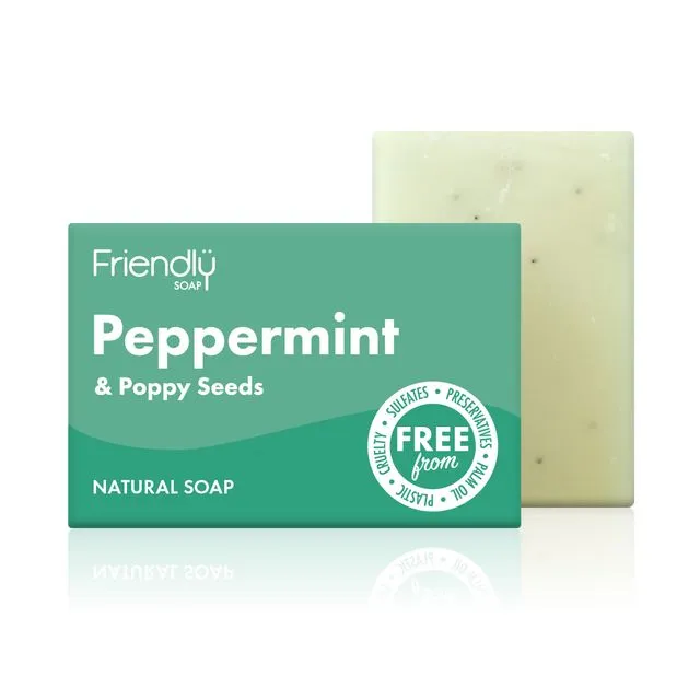 Peppermint & Poppy Seeds Vegan Soap Bar (6 x 95g)