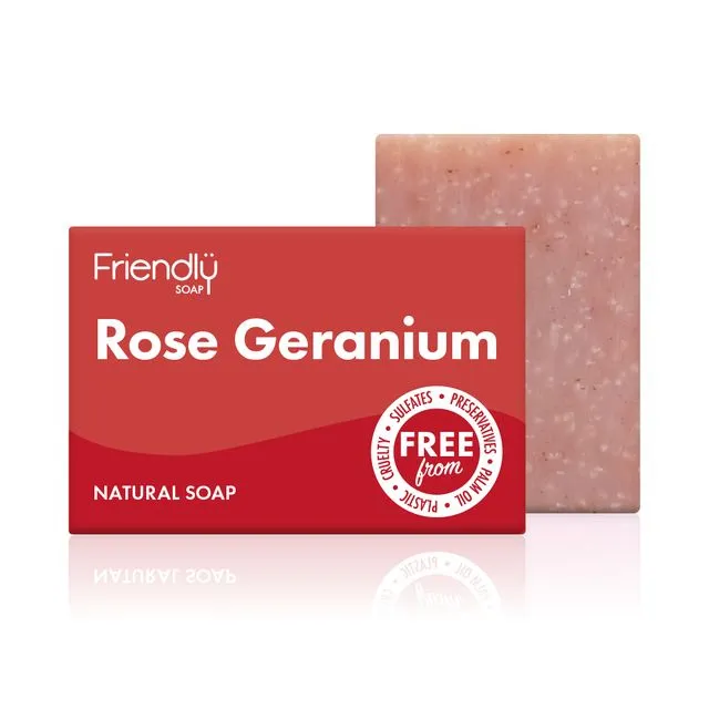 Rose Geranium Vegan Soap Bar (6 x 95g)