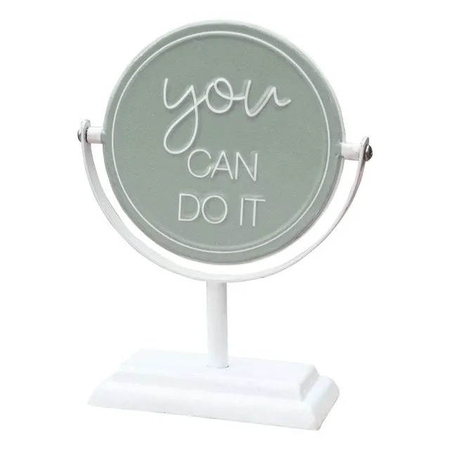 You Can Do It/Great Thing 2 Sides Metal Tabletop Decor
