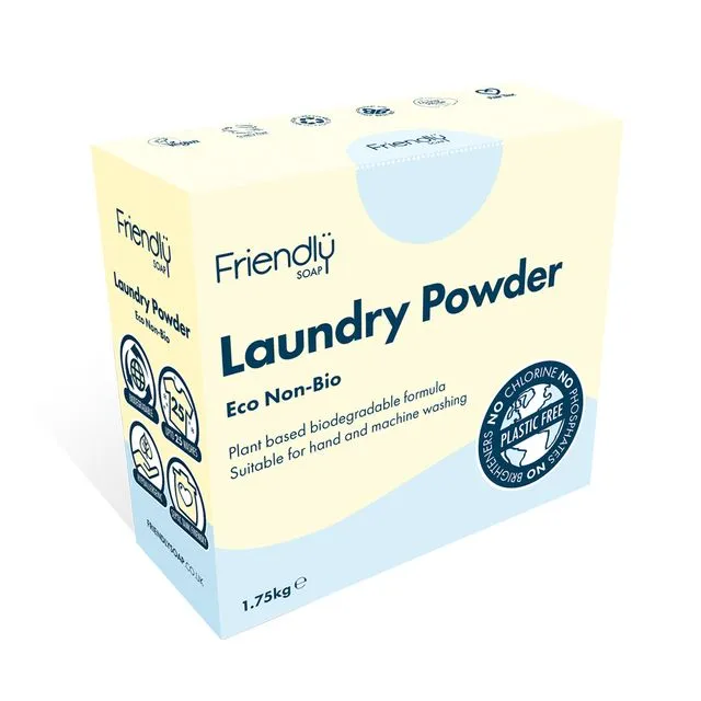 Laundry Powder - Eco Friendly, Non-bio, Plastic Free (6 x 1.75g)