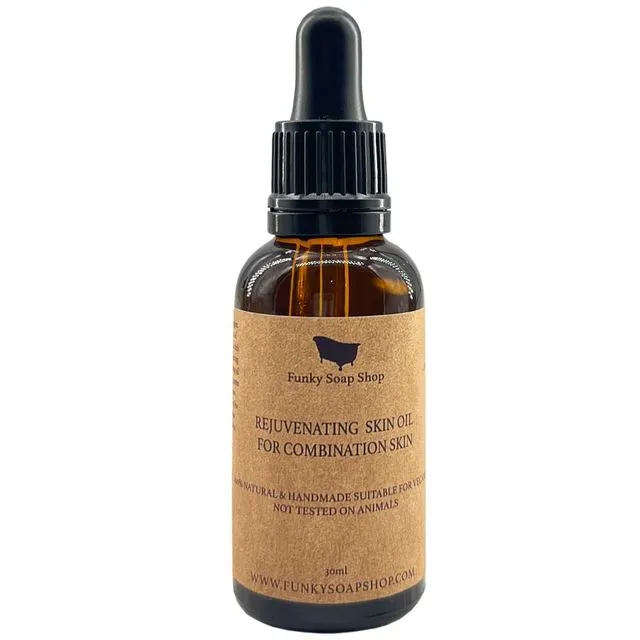 Rejuvenating Face Oil For Combination Skin, 100% Pure Tamanu & Hemp Oil, 30ml