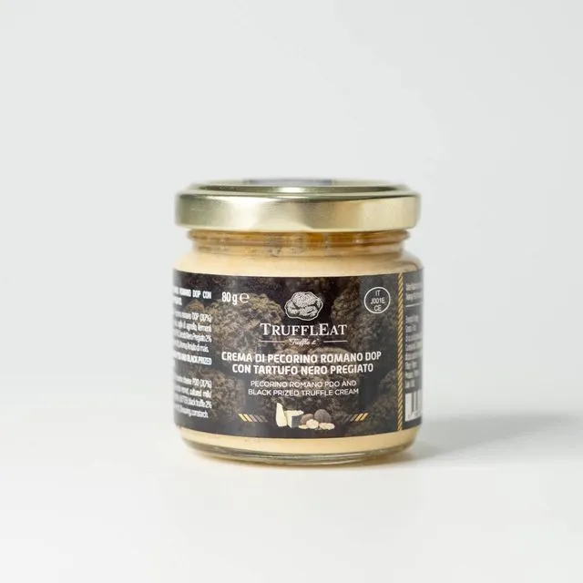 Cream of pecorino romano DOP with precious black truffle 80 gr - TrufflEat
