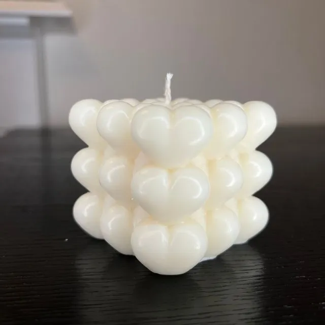 Hearts Cube Candle