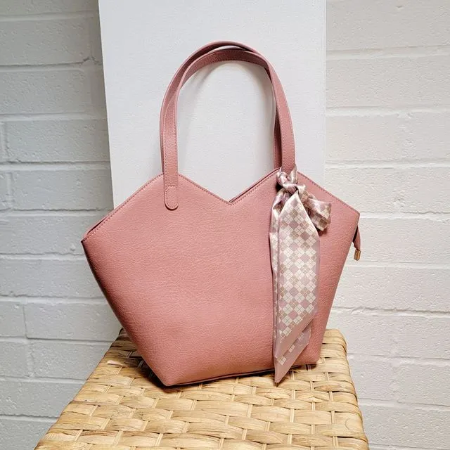 Women Multi-Function Crossbody Bag Vegan PU Leather Shoulder Bag - 6572 pink