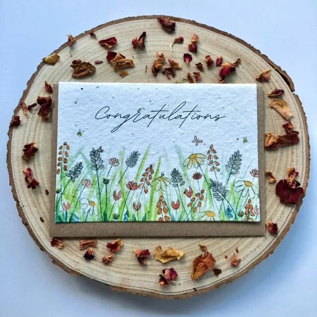 Plantable Wildflower Card, Meadow