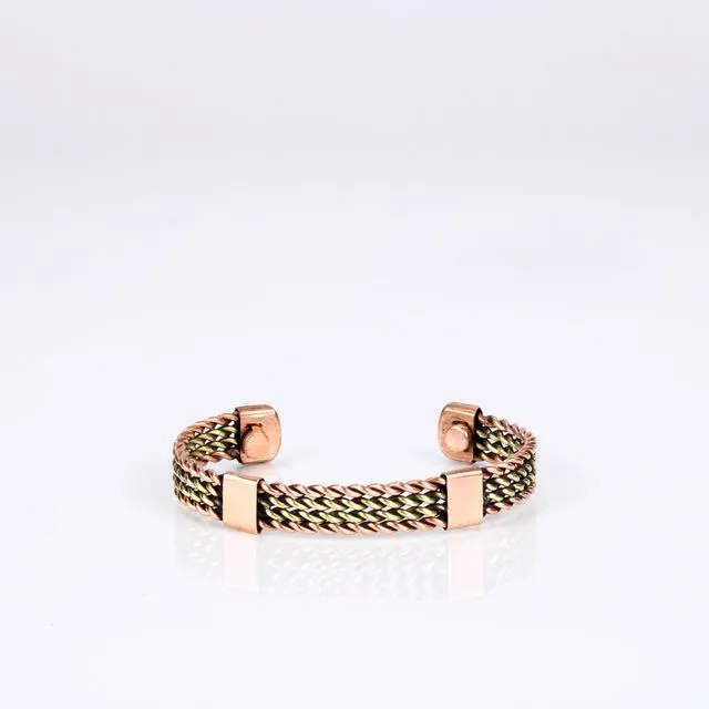 Pure copper magnet light weight bracelet (design 24)
