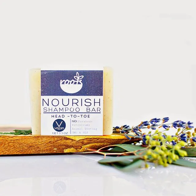 Nourish Shampoo Bar - VEGAN - 3.5 OZ - PACK OF 5