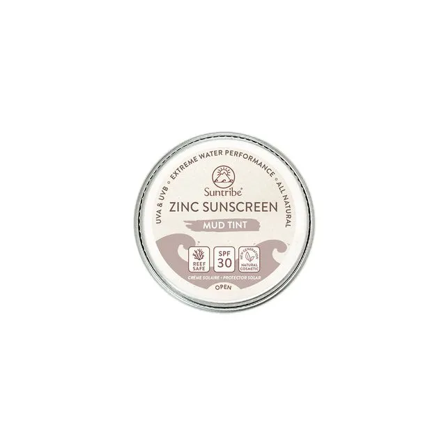 Suntribe All Natural Mini Zinc Sunscreen Face & Sport SPF 30 Mud Tint