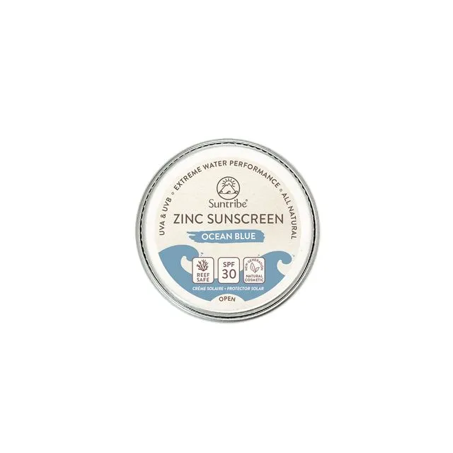 Suntribe All Natural Mini Zinc Sunscreen Face & Sport SPF 30 Ocean Blue