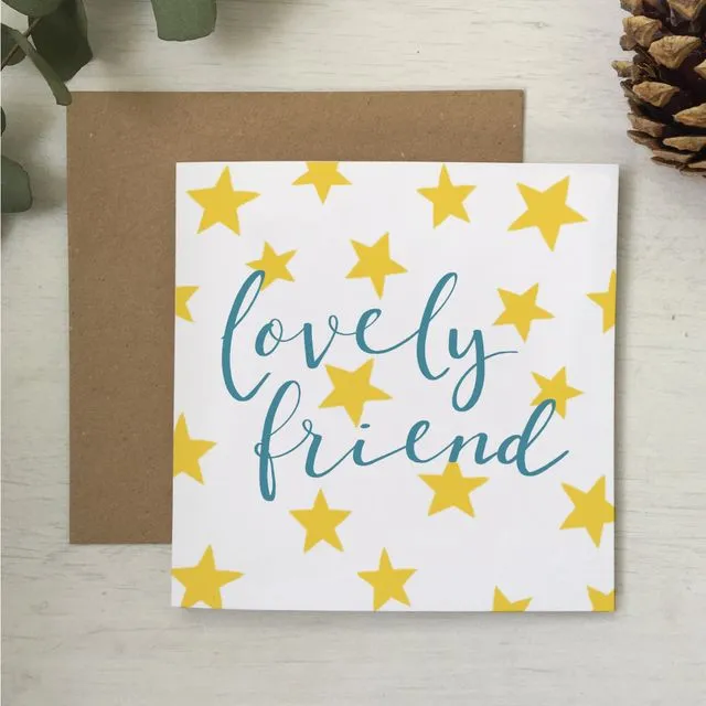 Lovely friend greeting card