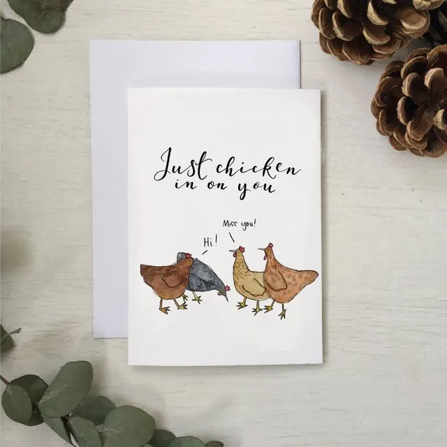 Pun chicken in on you greeting card