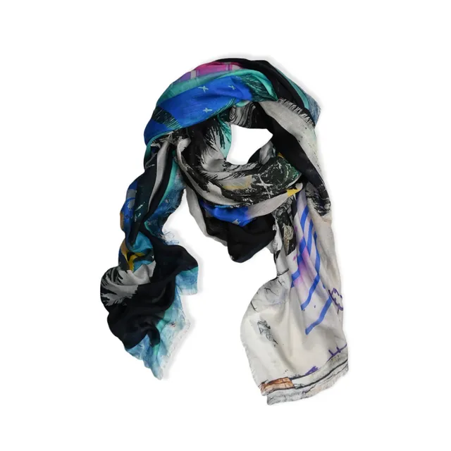 Silk and Modal Scarf - Night in Colors