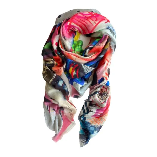 Silk and Modal Scarf - The Dancing Queen
