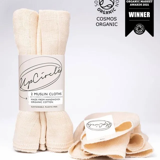 Organic Sustainable Unbleached Reusable Muslin Cloths)