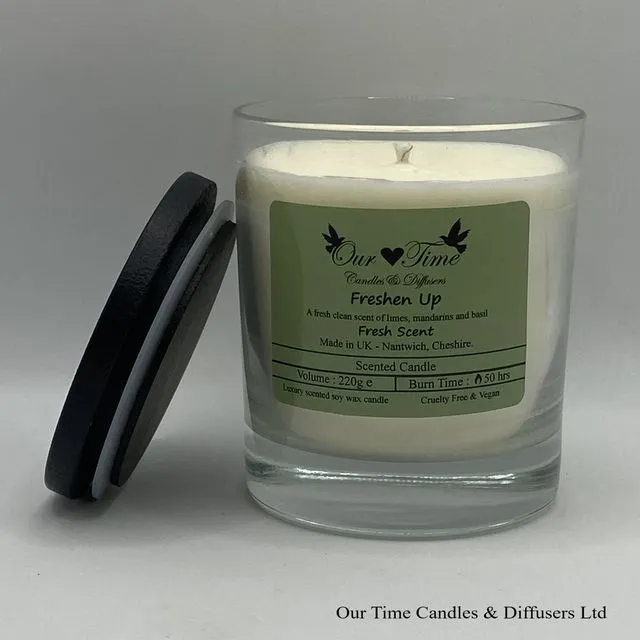 Large Wax Filled Candle Freshen Up