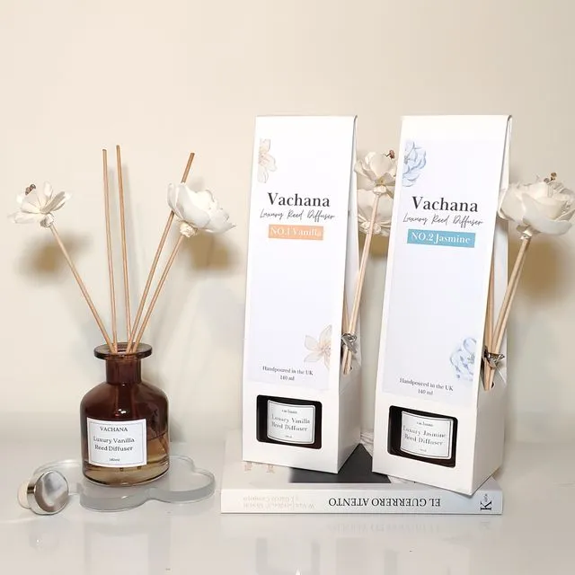 Reed Diffuser | Vanilla or Jasmine reed diffuser 140 ml