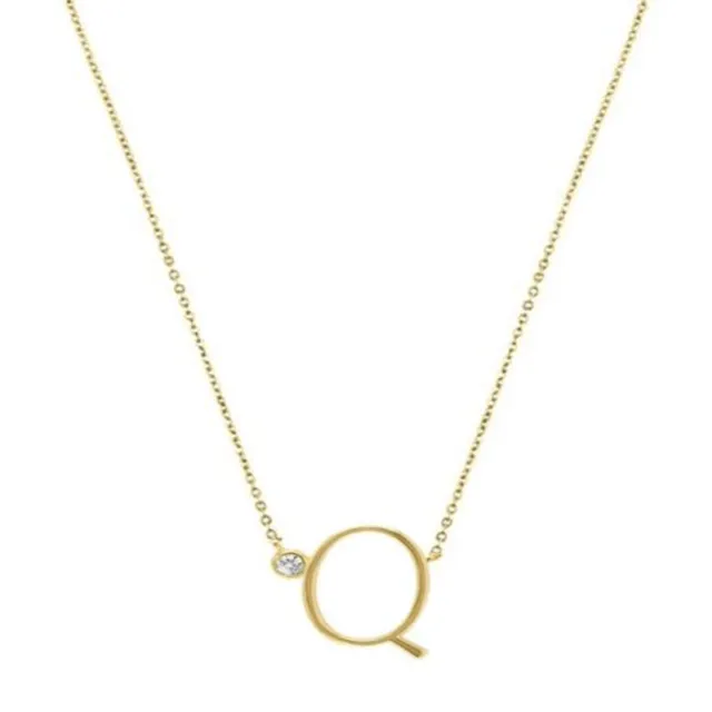 "Q" initial pendant necklace