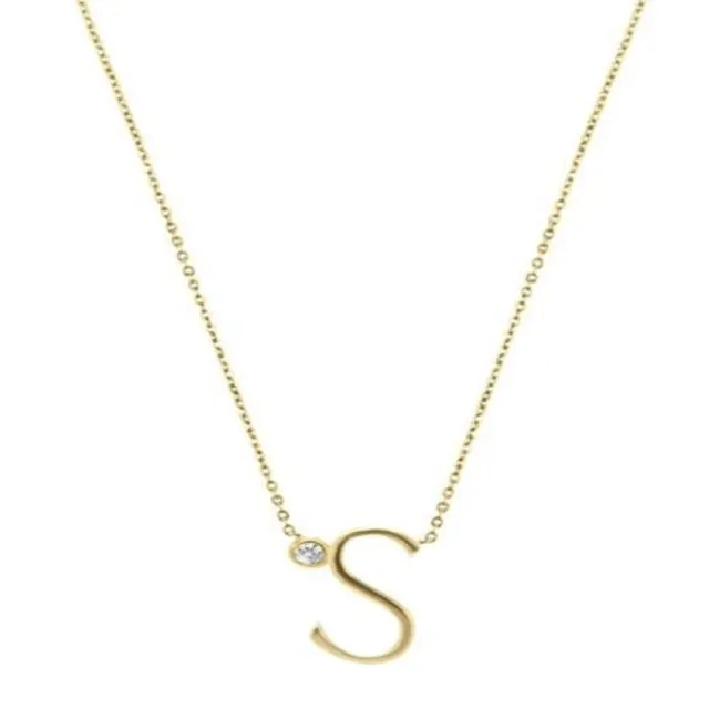 "S" initial pendant necklace