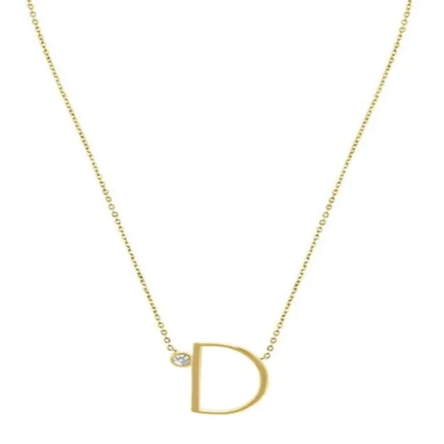 "D" initial pendant necklace