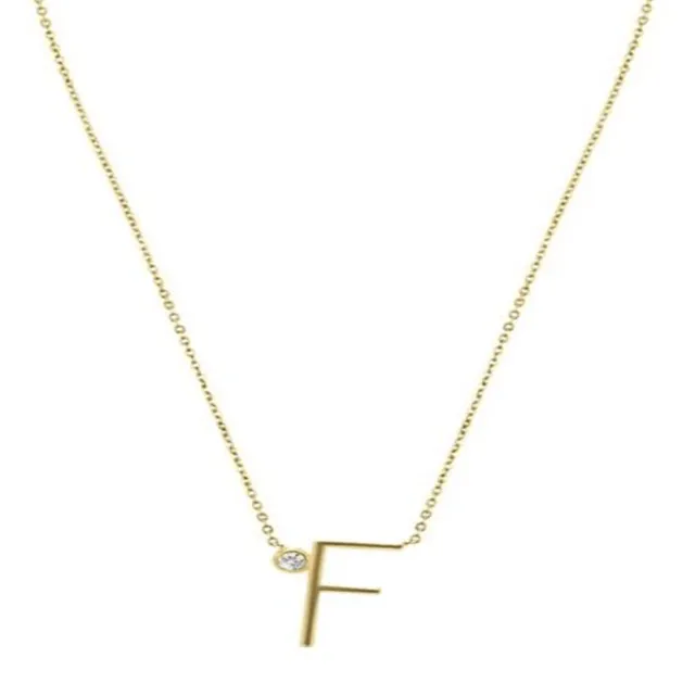 "F" initial pendant necklace