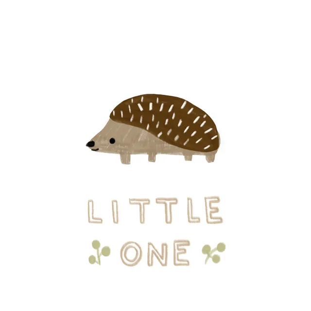 Little One Hedgehog A6 Greeting Card