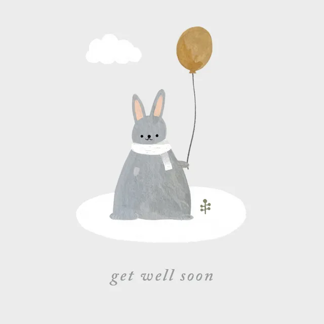 Get Well Soon Bunny A6 Greeting Card