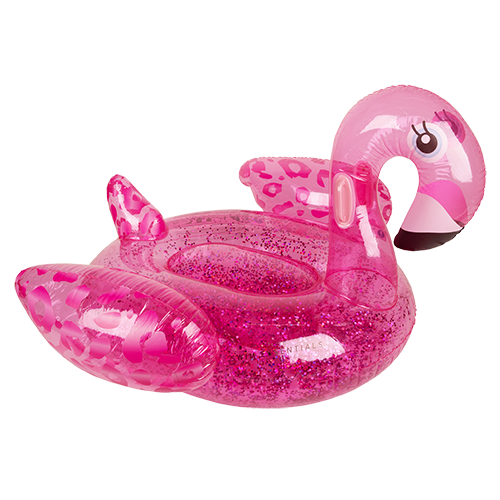 Swim Essentials Opblaas Flamingo XXL Neon Roze Panterprint