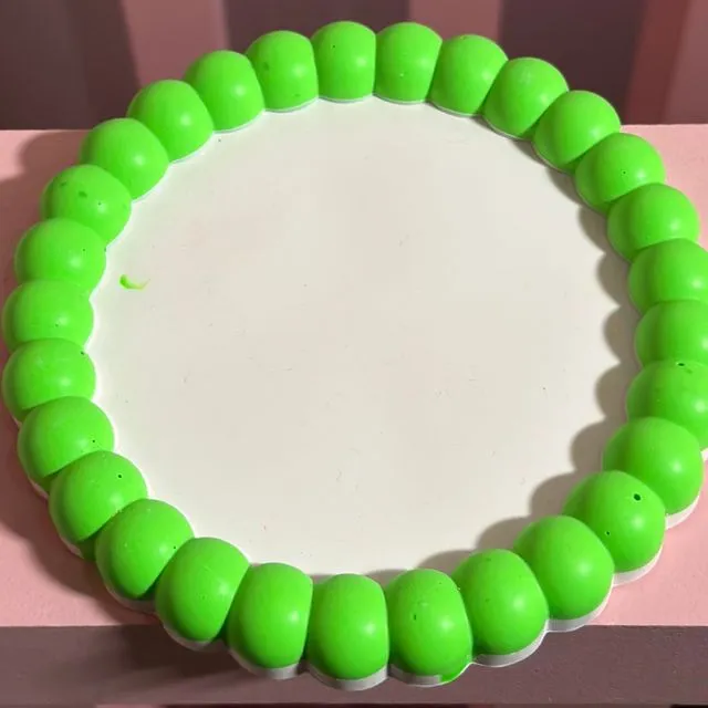 Tray - Small Bubbles - Neon - Green & White