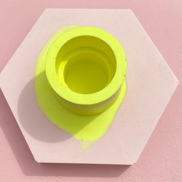 Candle holder - Neon - Yellow & Pink