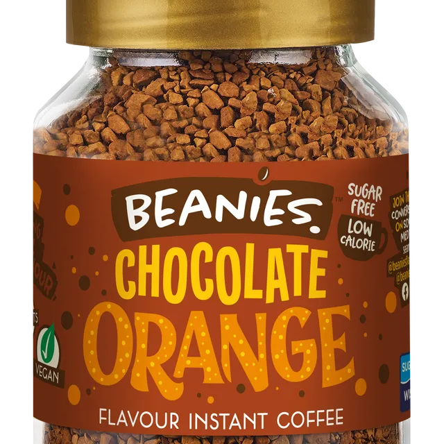Beanies Chocolate Orange Flavoured Coffee 50g pack of 6