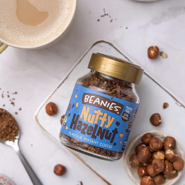 Beanies Nutty Hazelnut Flavoured Coffee 50g pack of 6