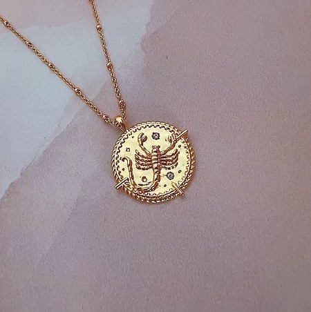Scorpio Necklace 18k gold plated zodiac