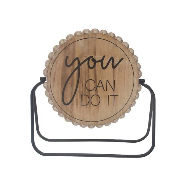 You Can do it/Great Things Take Time Rotating Tabletop Sign