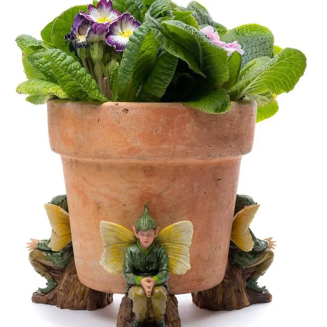 Elm Tree Flower Fairy Plant Pot Feet - Set of 3-