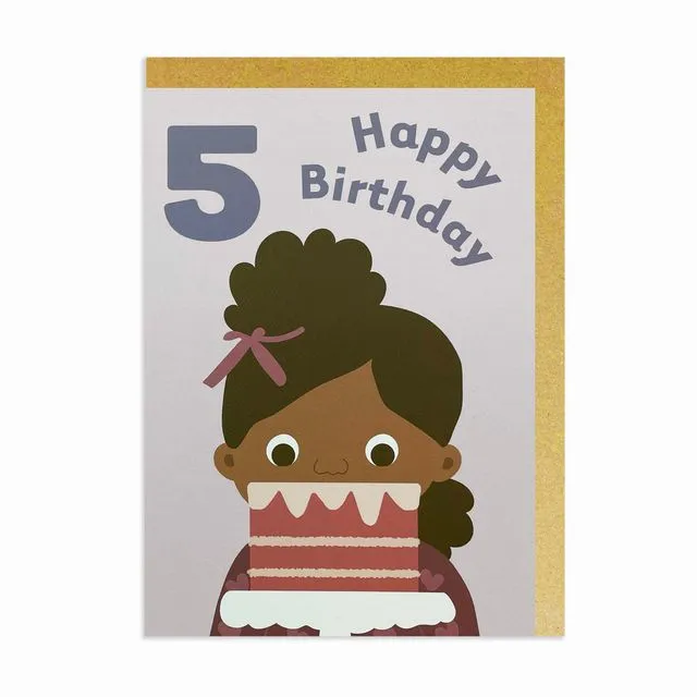 Happy Birthday Girl Aged 5 (girlA)