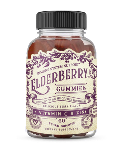 Elderberry Gummies with Zinc + Vitamin C- 60 CT