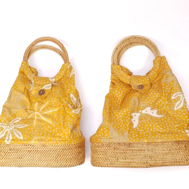 Yellow Batik Atta Bag