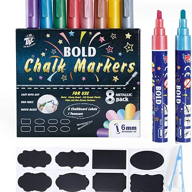 TBC Liquid Chalk Markers - 8 Colours