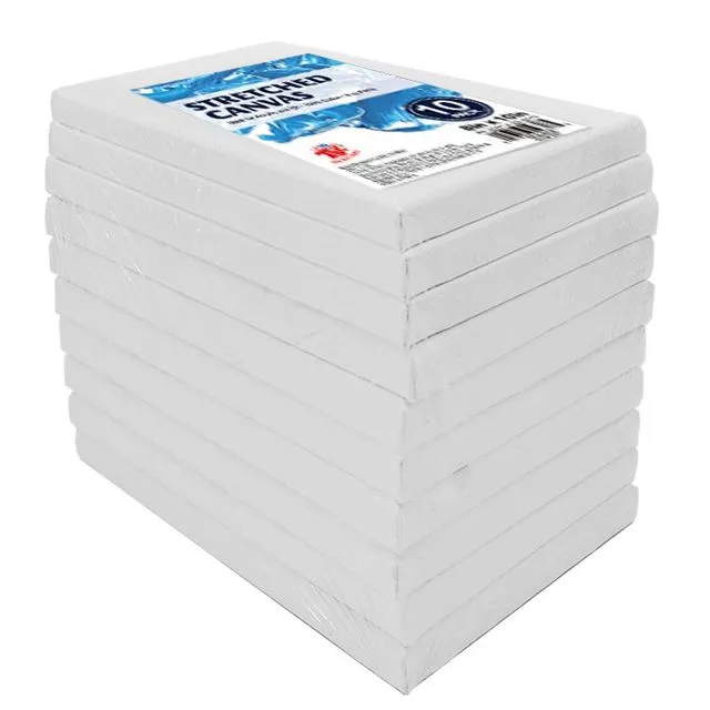 TBC 8" x 10" White Stretched Canvases - Pack of 10