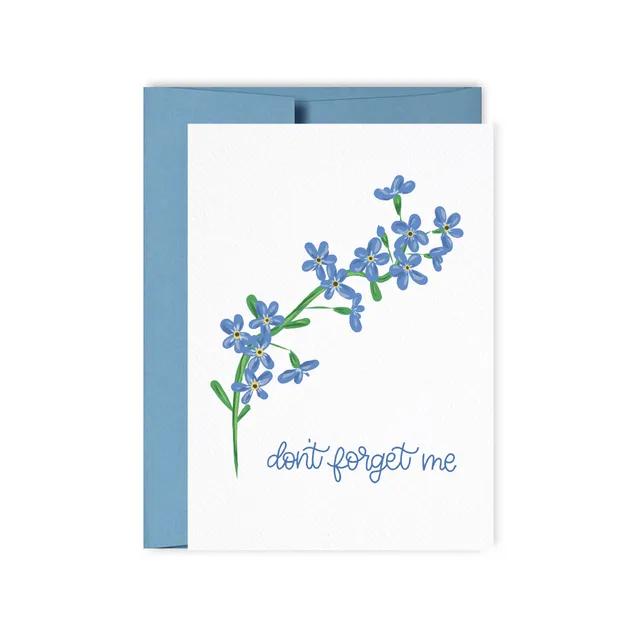 Forget Me Not Moving Card